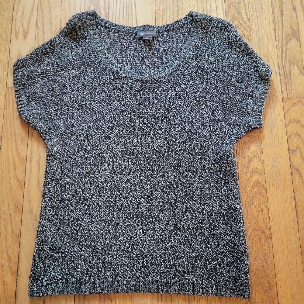 Eddie Bauer Womens Black & White Textured Knit Sweater Size L - Picture 2 of 5